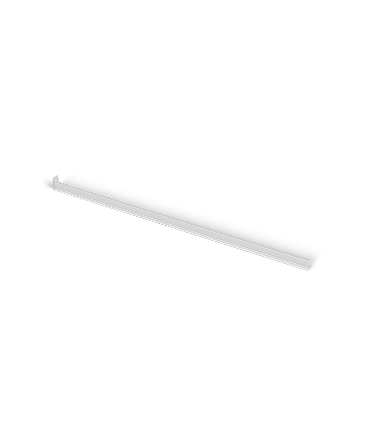 Duschsarg rak fristående vit 240cm vänster