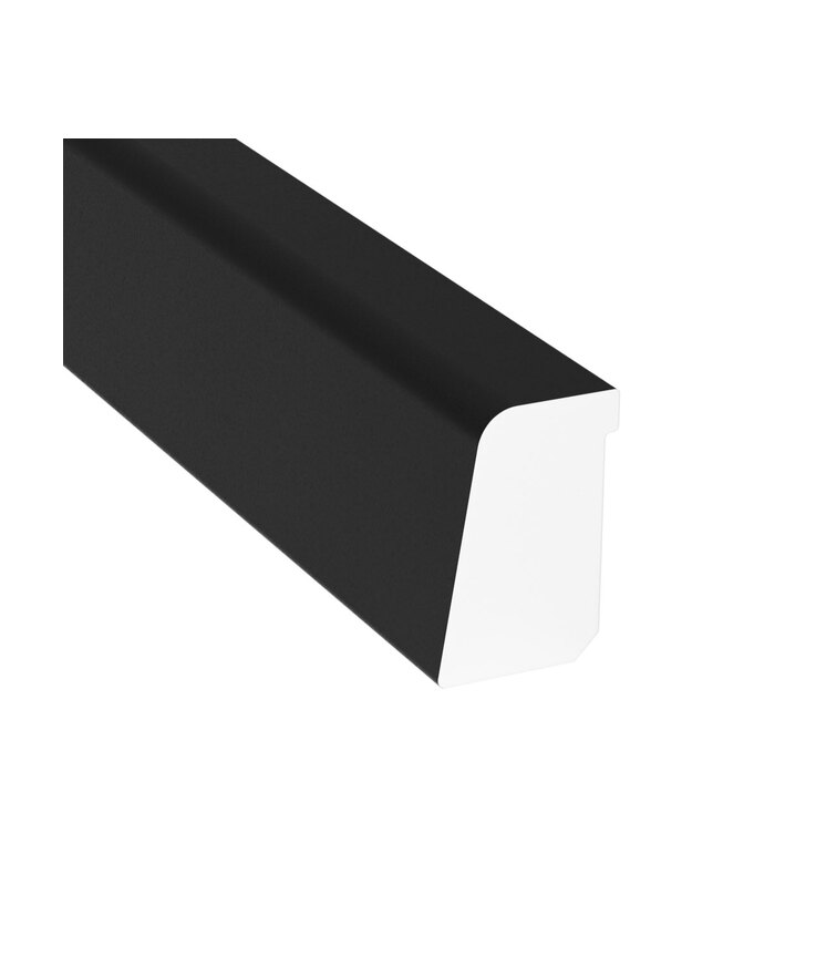 Smyglist svart folierad plast 15x22mm 250cm