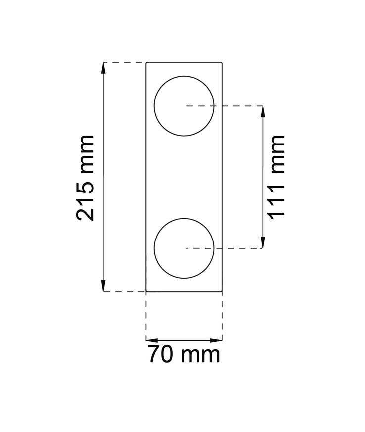 Täckskylt 159 rf 215x70mm