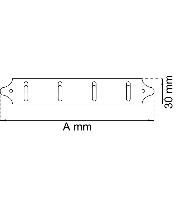 Handdukshängare 124-2 nickel 30x108mm