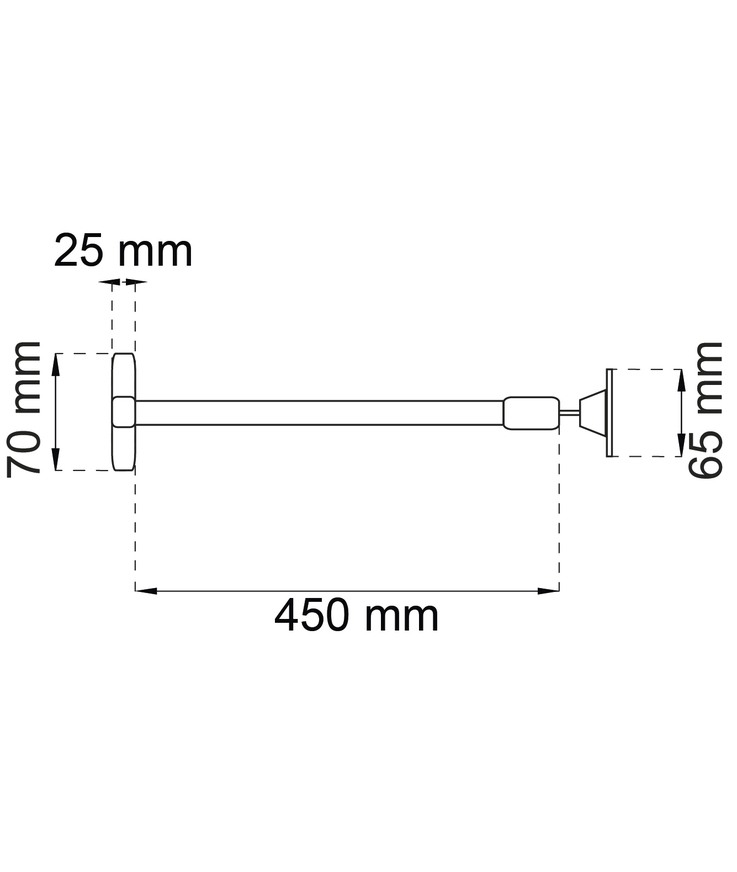 Dörrbroms 1630 grå 450mm