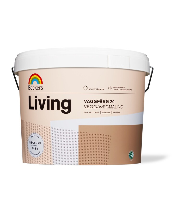 Väggfärg living 20 vit/bas a Dec21 9l