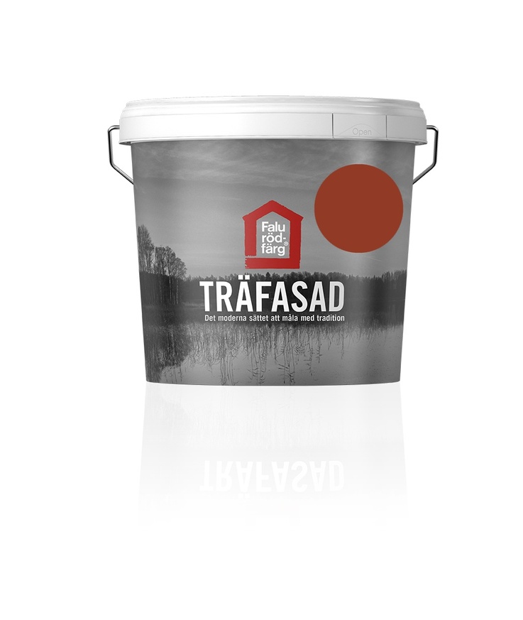 Falu rödfärg träfasad ljusröd