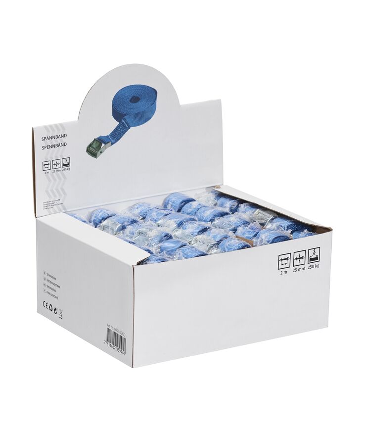 Spännband med klafflås lc 250kg display innehåll 30 st