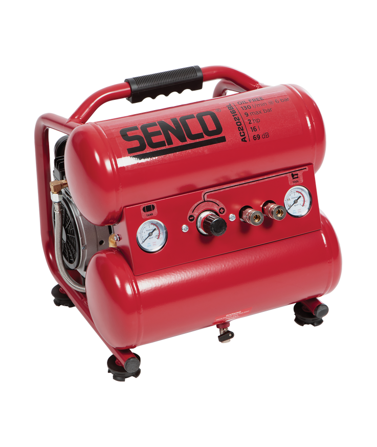 Kompressor ac20216bl semipro Oljefri 9 bar 16l 202l/min