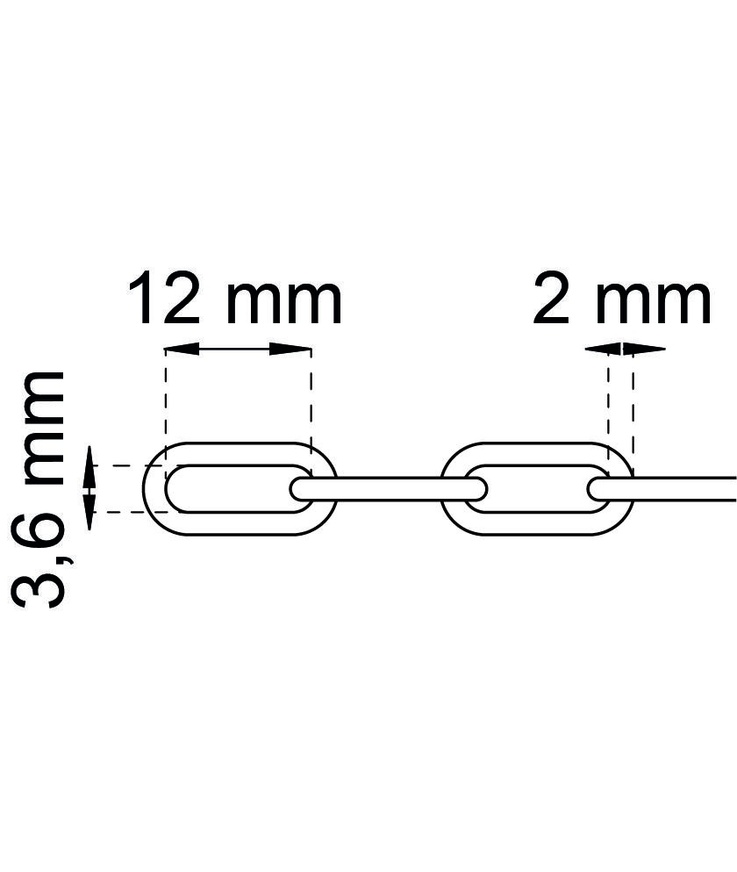 Kätting 200-2 nickel 3,6x12mm