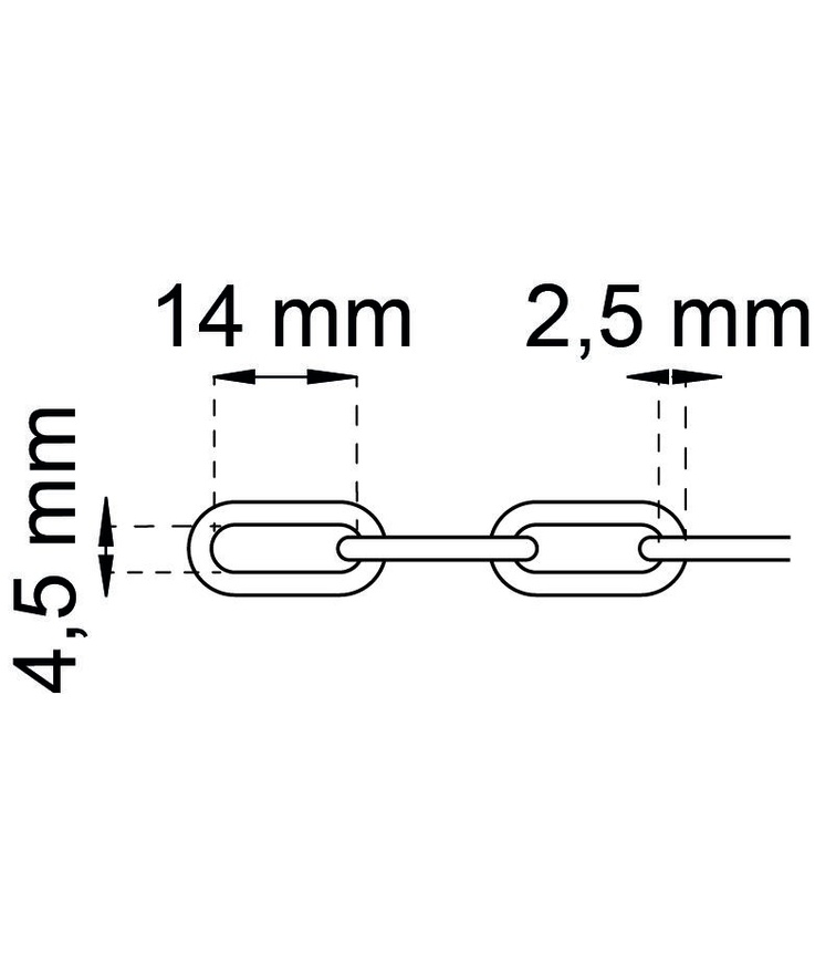 Kätting 250-1 mäss 4,5x14mm
