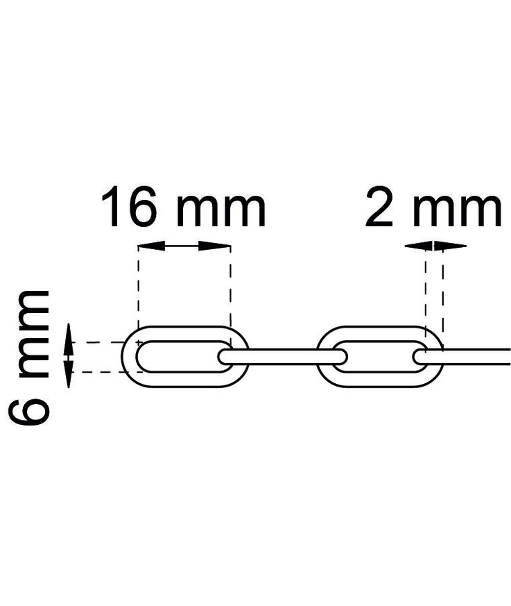 Kätting 100-11 vit 6x16mm