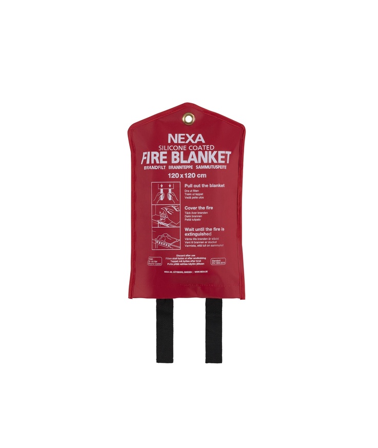 Brandfilt silikon röd fb-120 r 120x120cm