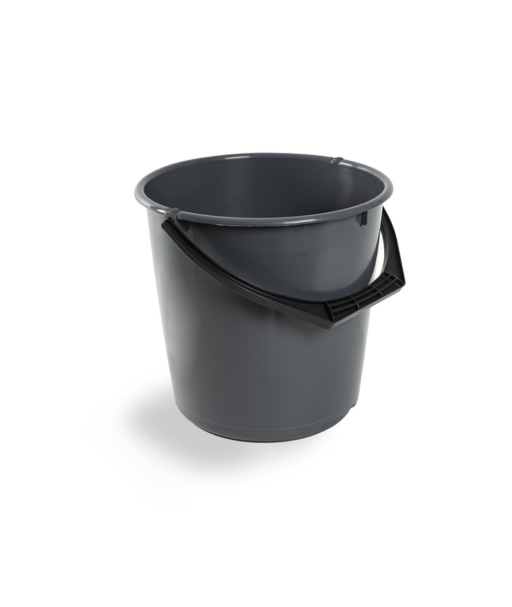 Hink n.plast grå 10l recycled Nordiska plast