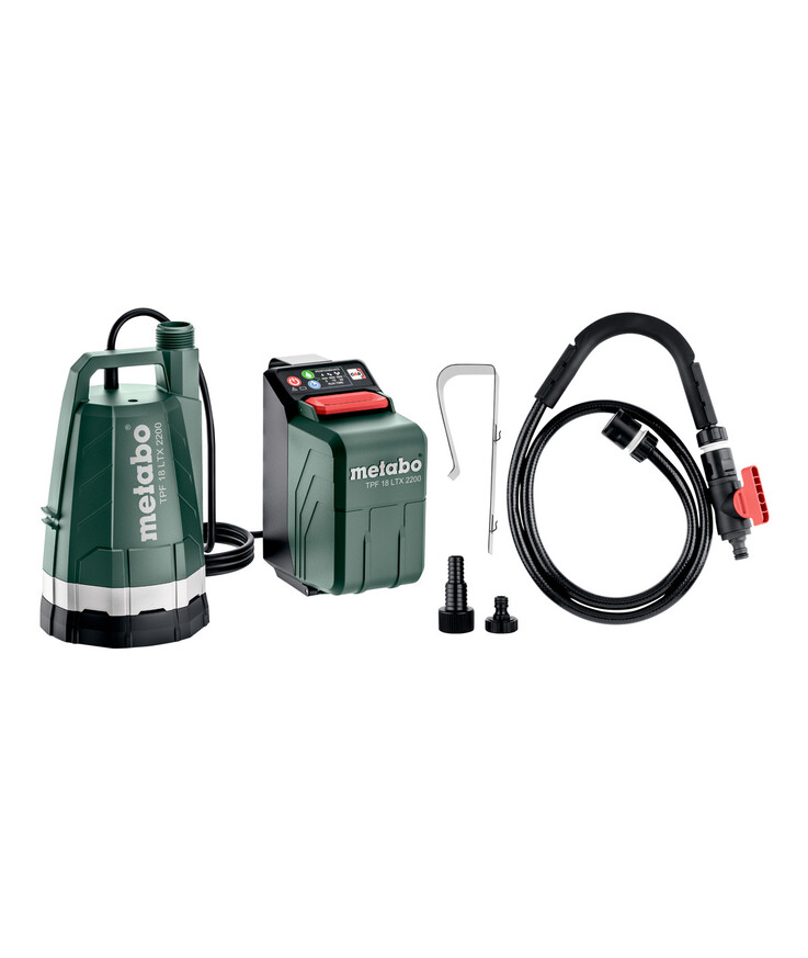 Dränkpump tpf18ltx2200 metabo 18v regnvatten 2200l/h