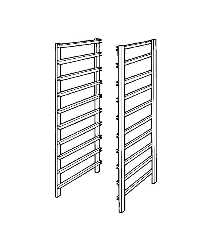 Gavelpar elfa 10 skenor vit 535mm