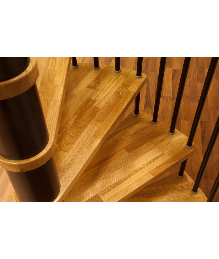 Spiraltrappa euro design ek Svart 1200mm