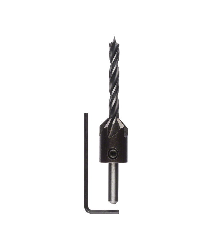 Träborr m försänkare diam 6mm 1p