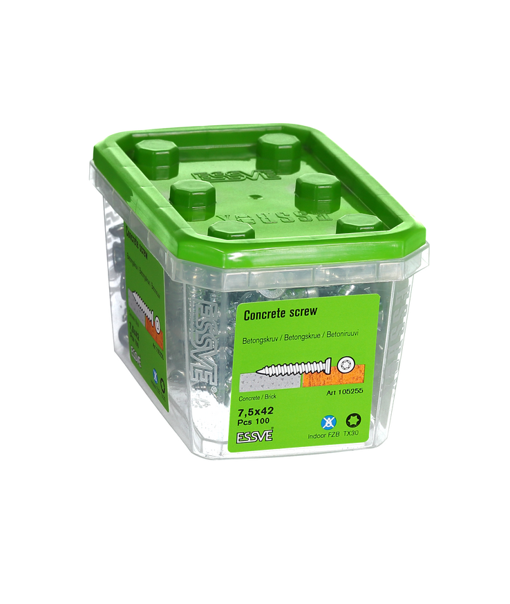 Betongskruv ecs-c försänkt Huvud fzb 7,5(6)x42