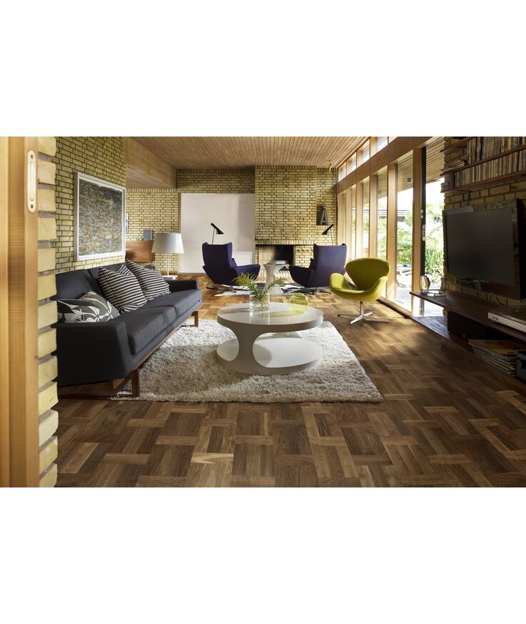 Parkett ek palazzo fumo Mattlack rökt