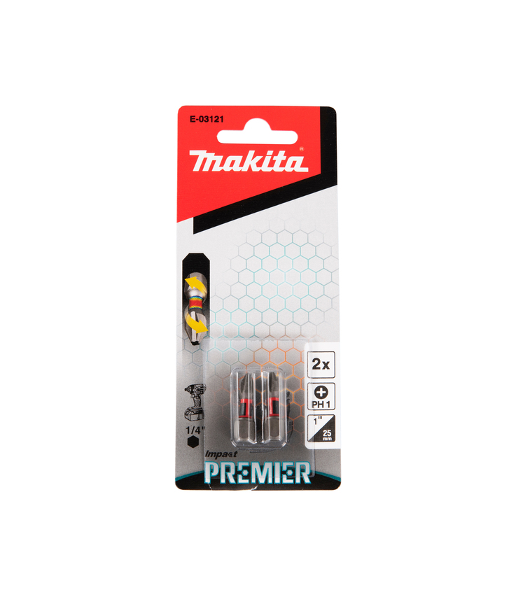 Bits torsions e-03121 makita Impact pre ph1 1/4t 25mm 2st