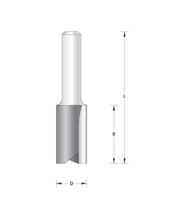 Notfräs 18mm m 2 skär 19/51mm Hikoki 8mm skaft hårdmetall