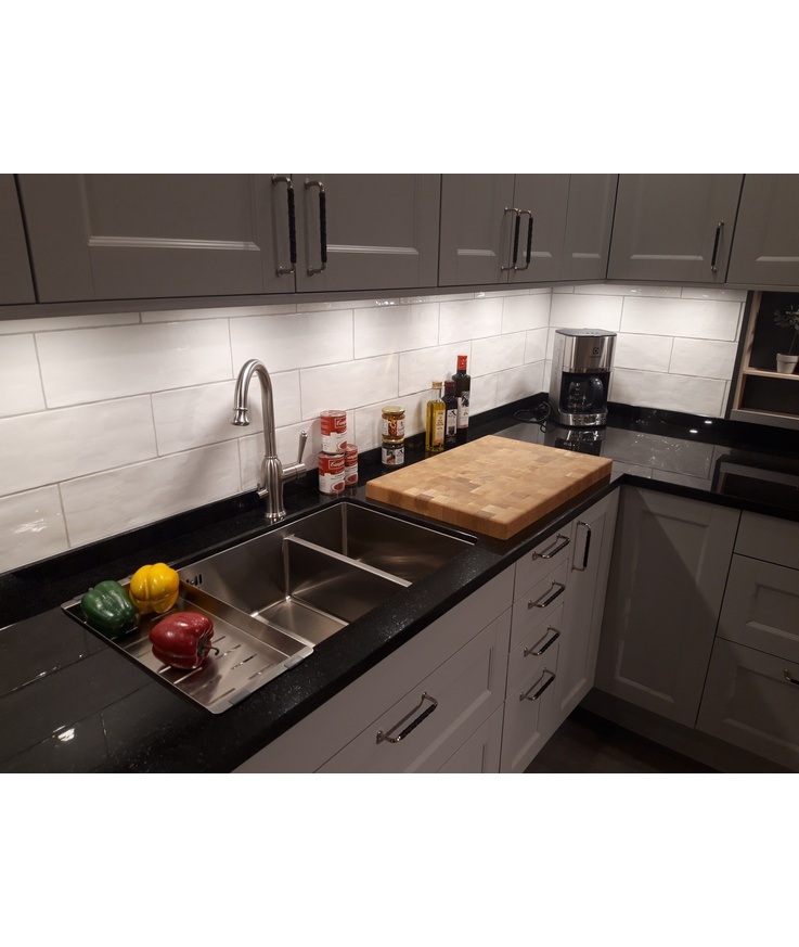 Skärbräda massiv ek ändträ 40x600x400mm