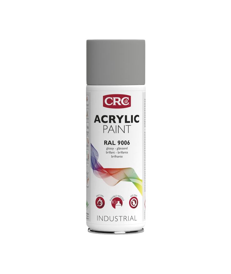Färg akryl vit metalic alumini Um ral 9006 crc ae 400ml