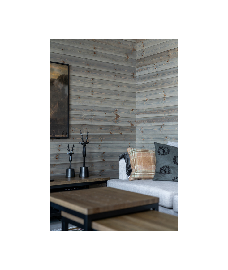 Panel slätspont borstad betsad Grå 8% 15x118x4500