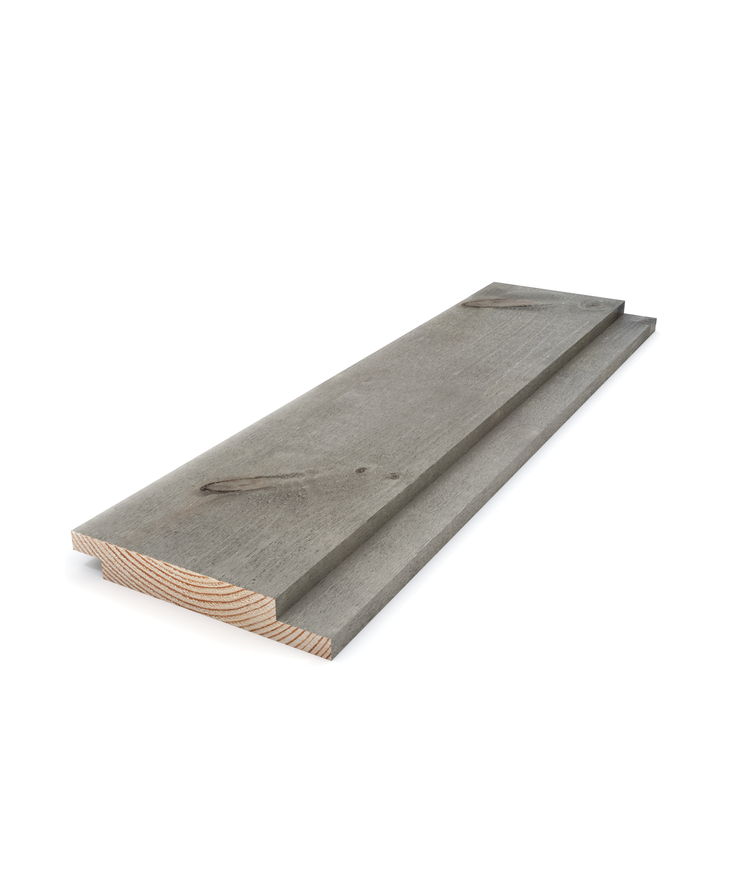 Spårpanel falsad rak kant änds Patinagrå kärnfuru 22x123mm