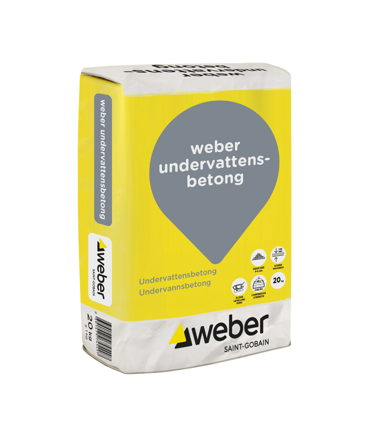Undervattensbetong c40/50 0-4mm anl 20kg