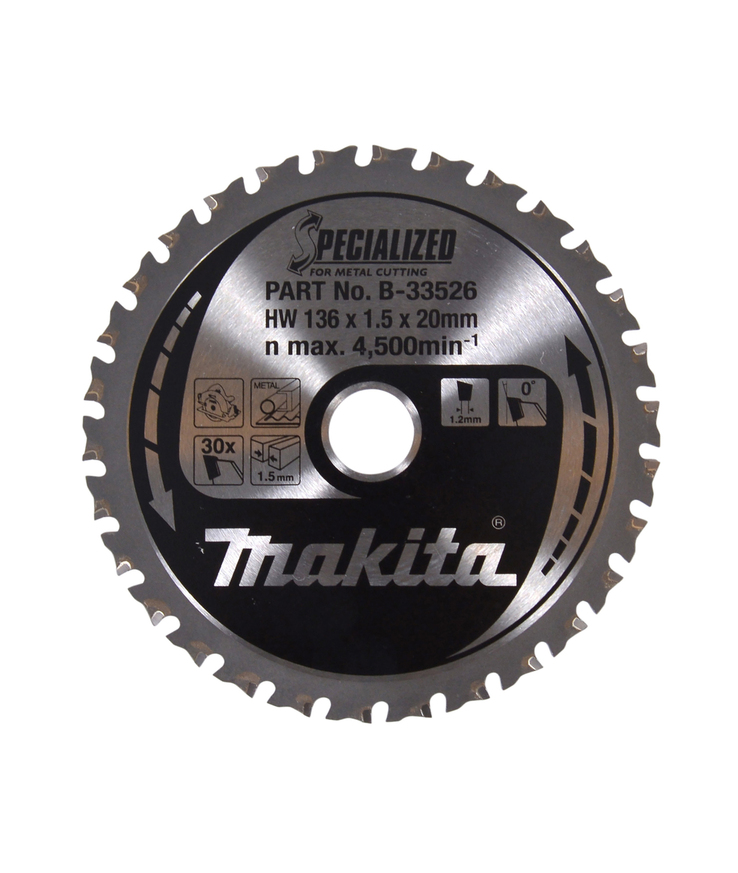 Metallklinga b-33526 makita 30t 136x20x1,5 mm