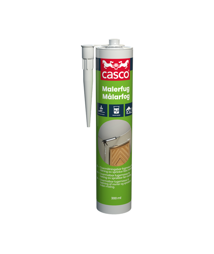 Målarfog akryl vit casco 300ml 494988