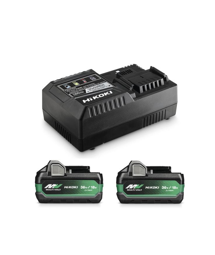 Batteriset 2xbsl36a18x/laddare Hikoki 18v/36v mv 2,5ah/5ah