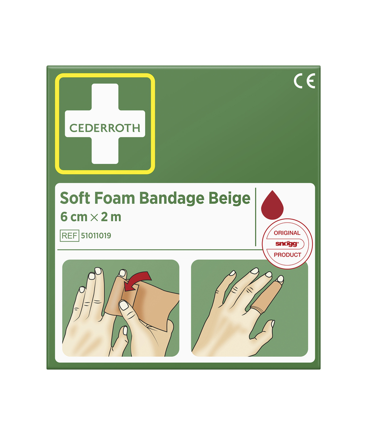 Förband soft cederroth beige 6cm 2m