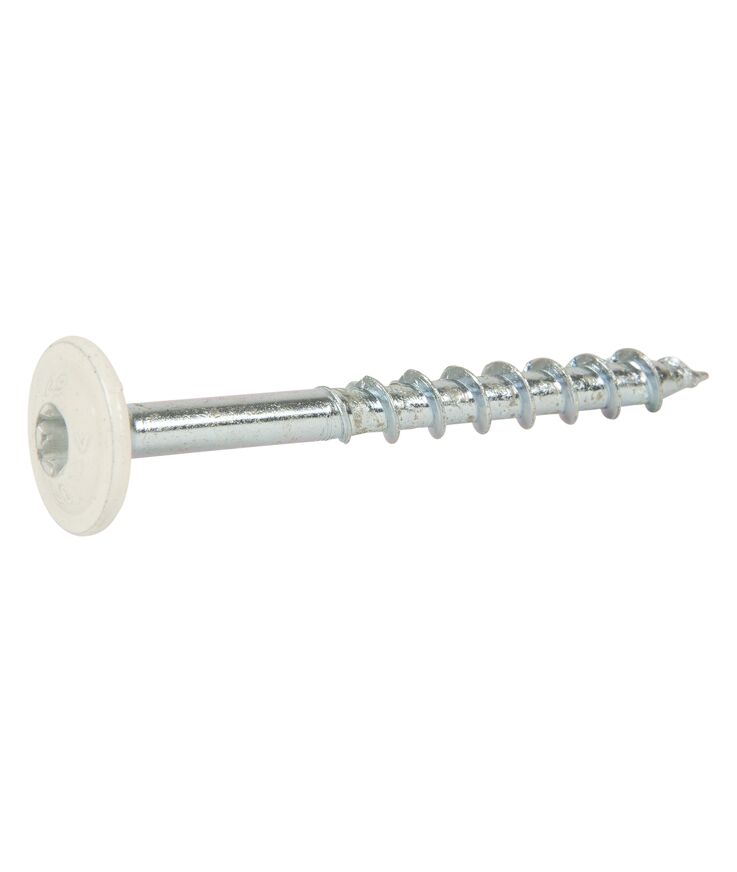 Träkonstruktionsskruv waf fzb+ Vit ral9010 6,0x60