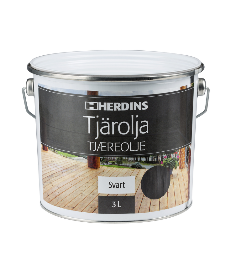 Tjärolja svart 3l