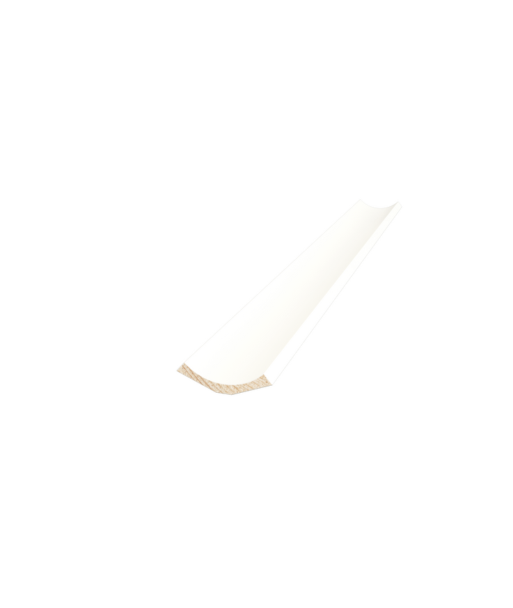 Hålkäl snedtaklist 135gr vit S 0502-y 12x43mm