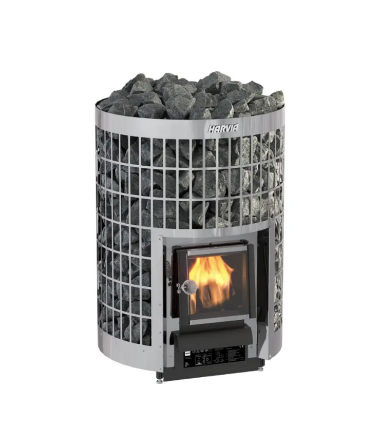 Bastuaggregat vedeldat Harvia Cilindro 20 Stål