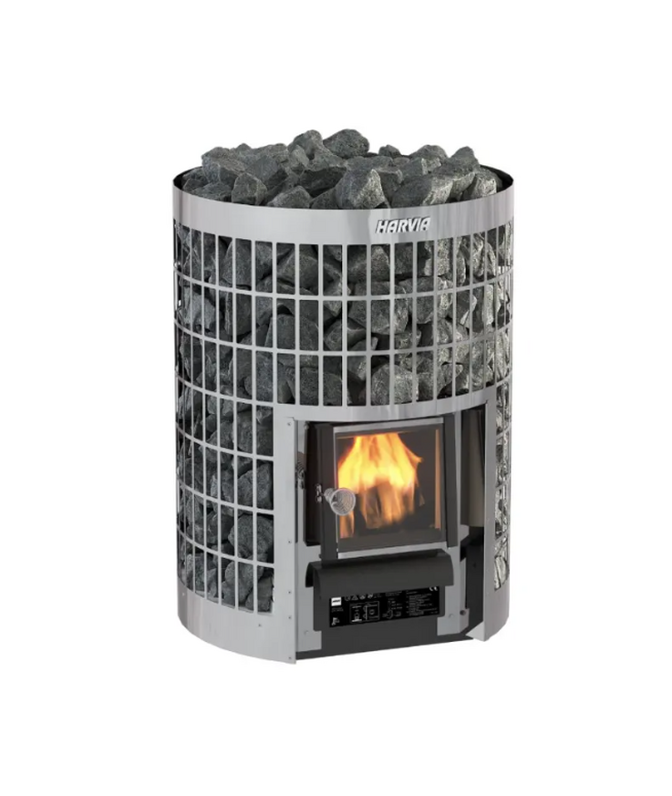 Bastuaggregat vedeldat Harvia Cilindro 16 Stål