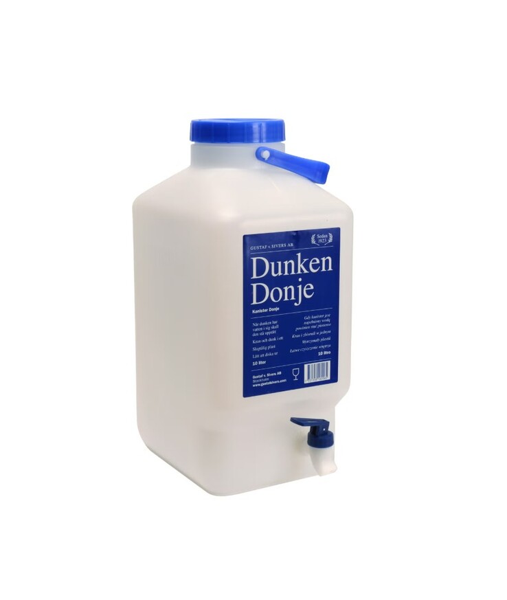 Vattendunk med kran, Dunke donje 10l