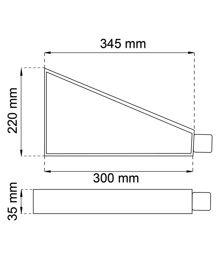 Dörrstopp 390 grå 300x220mm
