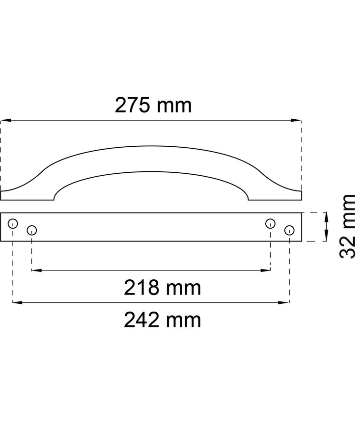 Bastuhandtag 1443 Furu 275mm