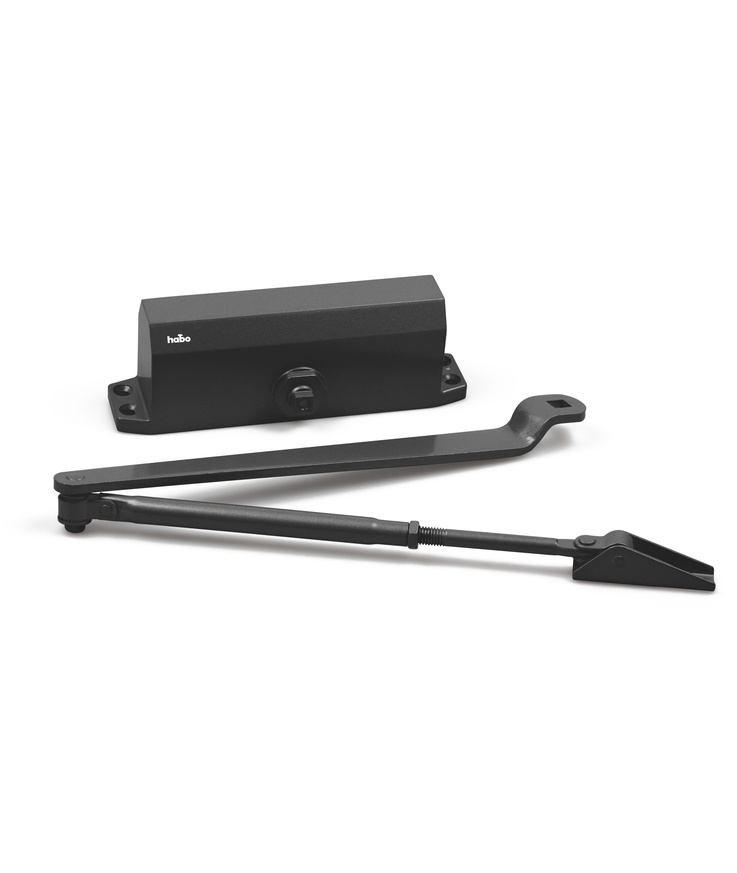 Dörrstängare 400 svart med Standardarm