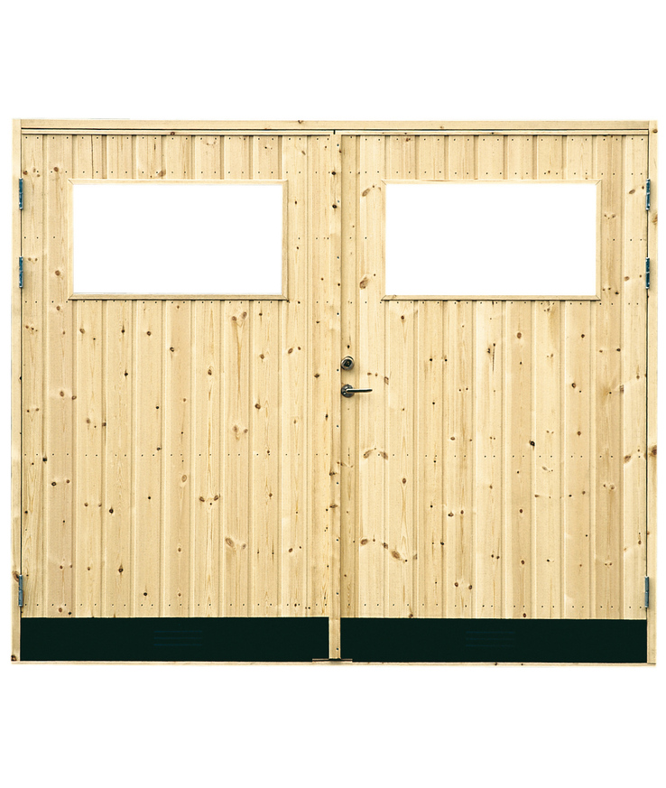 Garageport 10gr rak panel glas Inkl 2st dörrspärrar 25x21