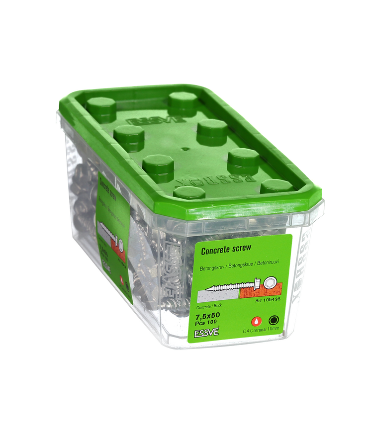 Betongskruv ecs-hf hex fläns Corrseal 7,5(6)x50