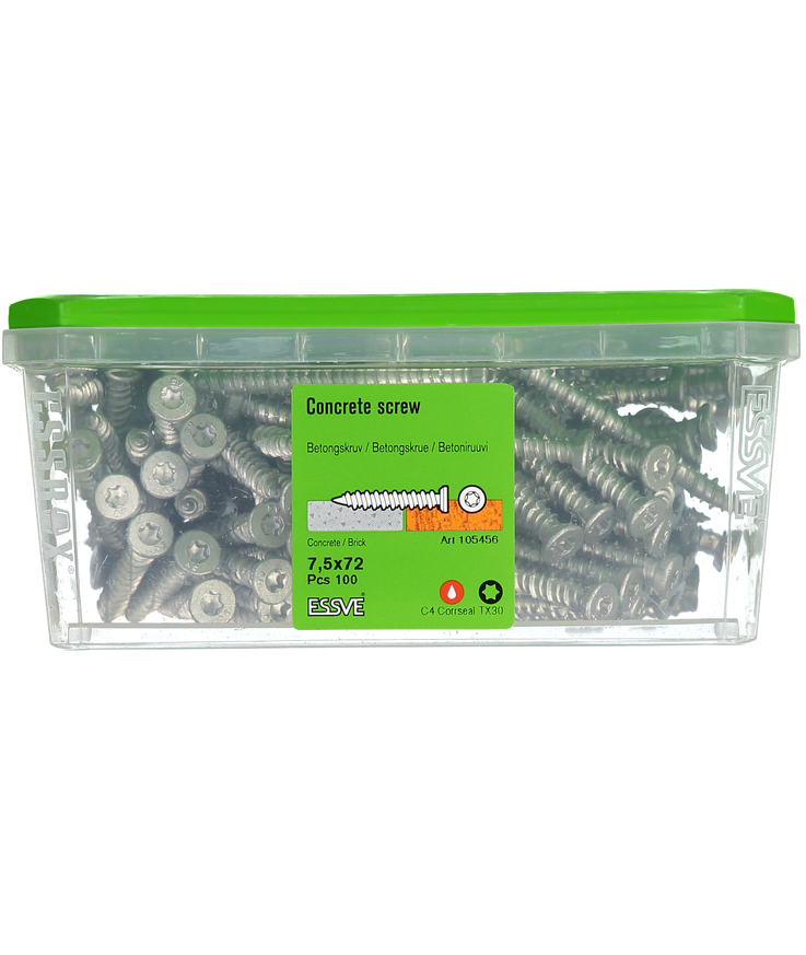 Betongskruv ecs-c försänkt Huvud corrseal 7,5(6)x72