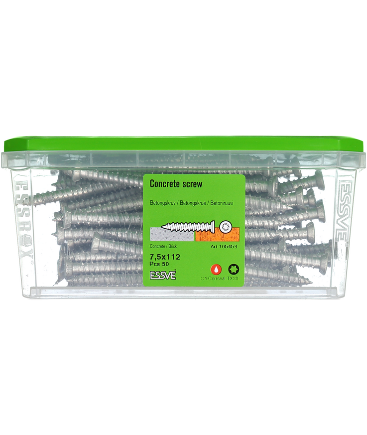 Betongskruv ecs-c försänkt Huvud corrseal 7,5(6)x112