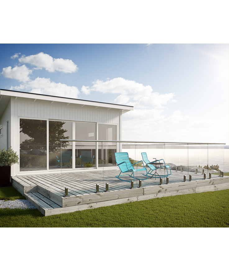 Glas adam till glasräcke klart Glas härdat 2x6mm 900x1025mm