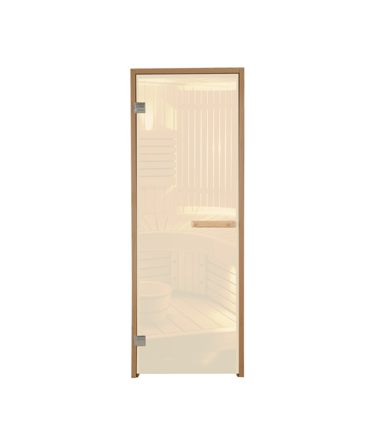 Bastudörr värme-asp frostat Glas 8mm 7x19