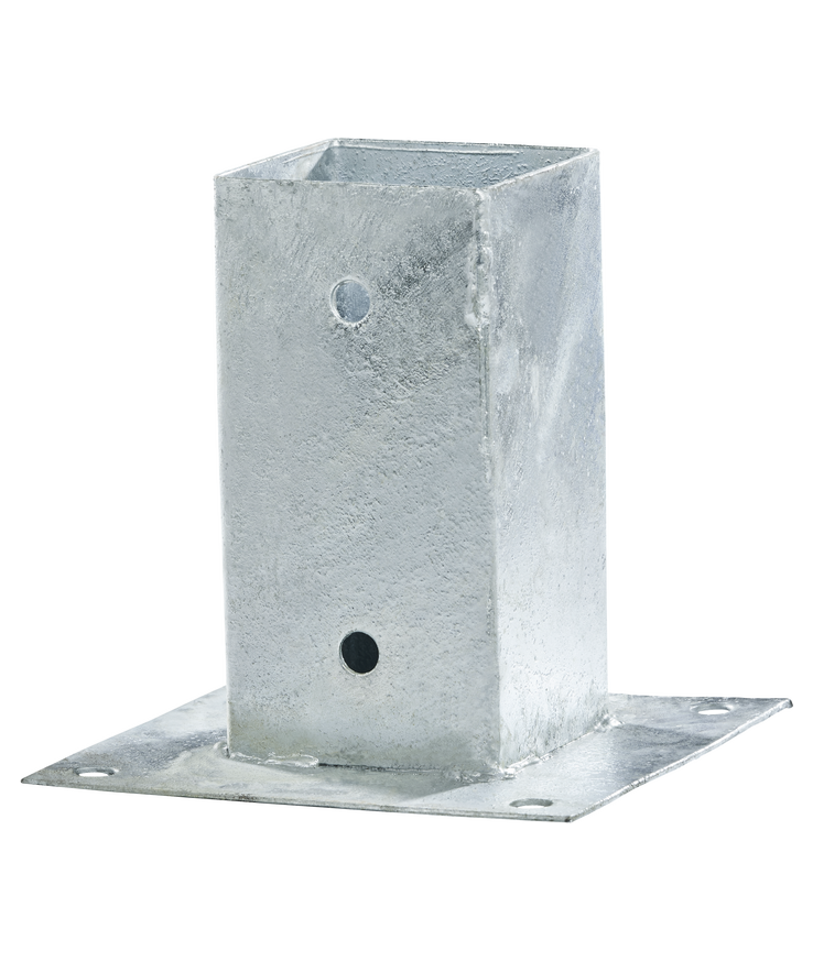 Stolpfäste med platta joma 2x97x97x150mm