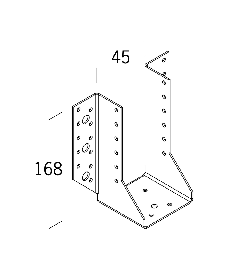 Balksko joma 2x45x168mm