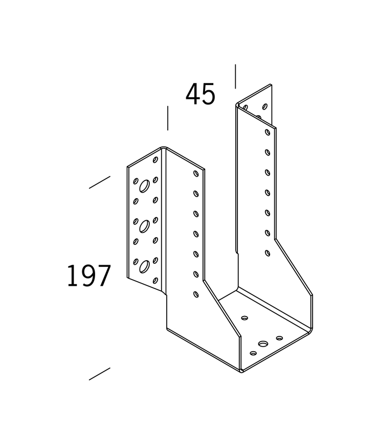Balksko joma 2x45x197mm