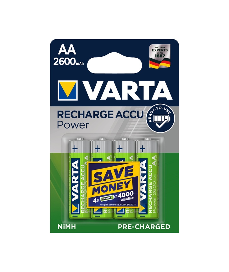 Batteri rech.accu power aa 2600mah